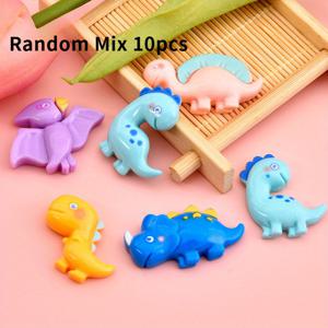 TEMU 10개 디노크래프츠 수지 공룡 비즈 - 쥬얼리 만들기, DIY 공예, 휴대폰 케이스, 헤어 클립, 헤어 타이 액세서리