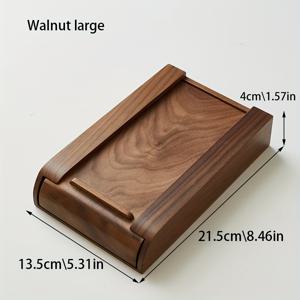 TEMU 1개 호두나무 책상 서랍 정리함, 자동 접착식 투명 보관 선반과 트레이, 연필, 펜, 문구용 디자인, 홈 오피스 책상 수납 솔루션, 사무용품 및 액세서리