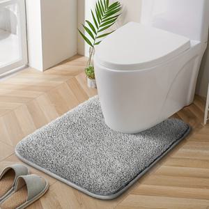 TEMU 심플 두꺼운 욕실 흡수 매트 미끄럼 방지 발 패드 아름다운 플러시 목욕 러그