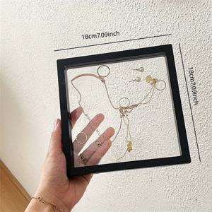 TEMU 2개 세트 고급스러운 투명 보석 케이스 - 먼지 방지 및 산화 방지, 자석 잠금장치 & 다용도 후크 포함, 내구성 플라스틱 직사각형 정리함 (목걸이, 반지, 립스틱 수납) - 홈, 살롱, 부티크용 멀티퍼포즈 보석 상자, 세련된 디자인, 투명 뷰, 보석 보관함