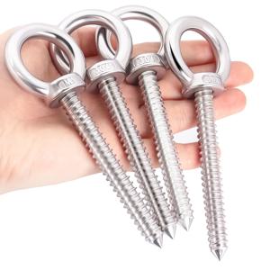 TEMU 4pcs 강력한 스테인레스 스틸 눈볼트 - 해먹, 스윙 의자, 나무 구조용 스크루 눈 - M8x80 스레드, 녹방성, 내구성