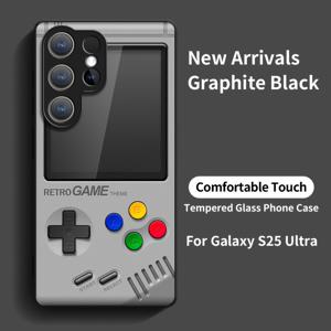 TEMU 빈티지 게임 콘솔 디자인 충격방지 강화유리 폰 케이스, 삼성 갤럭시 S25 울트라/S24 울트라/S23 울트라, 갤럭시 A14 (4G/5G)/A34/A52/A52S/A53/A54/A55/S24 플러스/S23 플러스/S22 울트라, 라이트 베이지-친화적 S23 FE/S24/S25 5G 방오 보호 커버, S25 플러스용, 여성과 남성을 위한 패션 선물