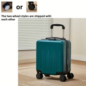 TEMU 고품질 14인치 ABS 캐리어 캐리어, 기내용 사이즈 40x30x20cm, 봄·가을 항공사 승인, TSA 잠금장치 및 스피너 휠, 3단 텔레스코픽 핸들, 미니 여행용 캐리어 - 블랙, 화이트, 옐로우, 핑크, 로즈, 민트 그린, 베이지 - 9가지 색상 제공