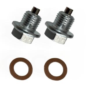 TEMU 2pcs 유니버설 자석 오일 드레인 플러그 세트, M14 x 1.5 탄소강 및 구리 워셔, 전도 금속 오일 팬 드레인 볼트, 포드, 일반, 혼다, 현대, 기아용 - 충전되지 않음, 배터리 필요 없음