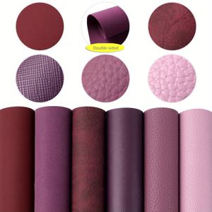 TEMU 6개 세트, 7.87x12.99인치 단색 인조 가죽 시트, DIY 귀걸이 및 머리띠 공예 프로젝트용 합성가죽 패브릭
