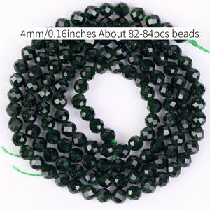 TEMU 보석 만들기용 자연스러운 타일형 녹색 사암 비즈 - DIY 라운드 루즈 스톤 비즈, 크기 2mm에서 4mm까지, 팔찌 및 액세서리에 적합, DIY 보석 만들기 | 자연스러운 스톤 비즈 | 부드러운 질감 비즈, 보석 만들기용 비즈