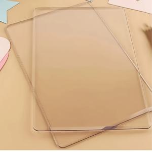 TEMU 1쌍/2개 커팅 패드, 컷팅 보드, 투명 폴리카보네이트 표준 커팅 매트 - 6x8.7인치 - 내구성 플라스틱 커팅 플레이트 (압력 어댑터 포함), 엠보싱 머신용, DIY 공예 도구, 대부분의 커팅 머신 호환 가능 - 주얼리 제작 패드로도 사용 가능 [주얼리 메탈 툴]