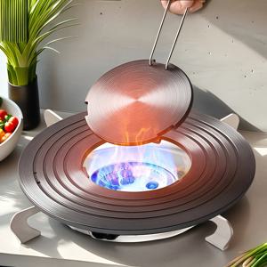 TEMU 1pc, 이중 용도 알루미늄 가스 스토브 히트 싱크, 가스 스토브 플레임 분산판, 냄비 바닥 방화 패드, 분리 가능한 가스 스토브 랙, 균일한 열 분배, 모든 종류의 조리기구에 적합, 빠른 얼음 녹이기 및 요리 필수 액세서리|싱크대