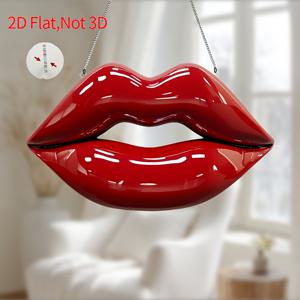 TEMU 2D 플랫 8인치 x 4.9인치 아크릴 립 데코, 골든 체인 포함 - 스타일, 배터리 필요 없음, 데이, 결혼식, 약혼식 등에 적합 - 동물 애호가, 말 애호가 등에게 이상적인 선물, 창문 장식 | 스타일 장식 | 세부적인 텍스처, 립 아트 장식