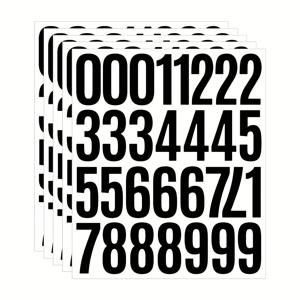 TEMU 250 비닐 번호 스티커 5장, 2인치 자체 접착 번호 스티커 우편함 번호 스티커 문자, 창문, 문, 자동차, 보트, 주소 번호