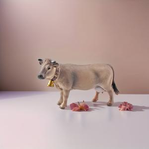 TEMU 매혹적인 갈색 소 피규어 - 골든 벨 장식, 레진 제작, 생생한 털과 뿔 디테일, 홈, 오피스, 책장, 거실, 현관 장식용, 전원 불필요, 크리스마스, 할로윈, 가을 홈 데코 소품, 수집용 피규어