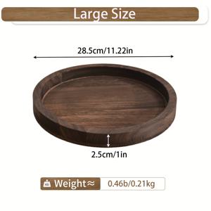TEMU 빈티지 라운드 우드 서빙 트레이 - 주방 카운터탑용 러스틱 팜하우스 장식 캔들 홀더, 커피 테이블 센터피스, 사계절 홈 데코, 전기 필요 없음, 천연 목재 마감, 캔들 및 소품에 완벽한, 캔들 홀더 장식, 장식 트레이(식품 접촉 불가), 캔들 홀더 우드, 캔들 트레이 우드, 트레이 홈 데코, 장식 트레이, 손님을 위한 서빙 트레이