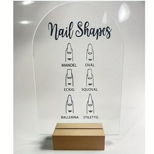 TEMU 1개 완벽 아크릴 네일 디스플레이 보드 - 살롱 매니큐어 스탠드, 6종 네일아트 사인, 네일 테크니션을 위한 이상적인 선물 & 스튜디오 포토그래피 소품, 전문 디자인, 튼튼한 구조, 뷰티 프로페셔널용