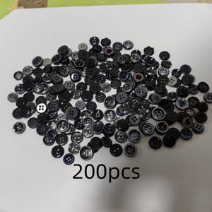 TEMU 200 다크 시리즈 혼합 셔츠 버튼, 셔츠 의류 수선에 적합, 수제 창의적인 DIY, 선물 재료 만들기, 다양한 스타일