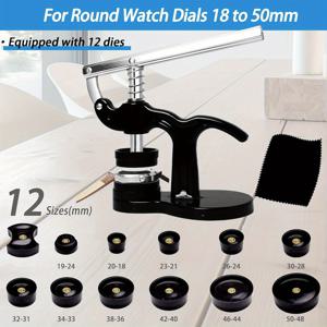 TEMU 13/19피스 세트, 시계 수리용 데스크탑 프레스 도구 - 기계식 및 쿼츠 백 커버 프레시