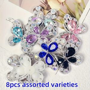 TEMU 8pcs 수지 나비 장식품 DIY 공예용, 폰 케이스 및 신발 장식용 장식 보석, 보석 제조 용품, 창의적인 액세서리 | 생동감 있는 보석 디자인 | 세부적인 공예 기술, 나비 장식품