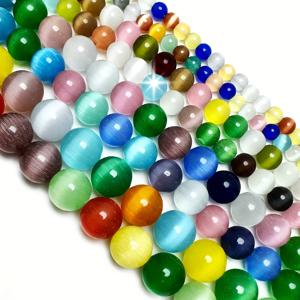 TEMU 90/60/45/35개 혼합 사이즈 (4-10mm) 천연 스톤 비드 - DIY 주얼리 만들기, 팔찌, 목걸이, 귀걸이용 프리드릴 구멍 다색 보석, 광택 처리된 스톤 비드, 공예 재료, 크리에이티브 액세서리