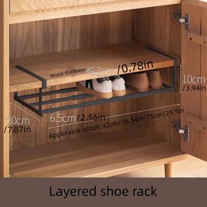 TEMU 공간 절약형 신발 선반, 조절 가능한 매달린 디자인 - 신발, 슬라이드, 침실, 욕실, 거실, 신발 보관 솔루션에 적합한 다층 금속 선반, 신발 보관 정리기, 침실용 신발 선반|욕실선반|거실장