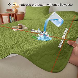 TEMU 1개 헤비듀티 방수 올리브 그린 침대 매트리스 보호커버 - 탄력 있는 코너 & 꼭 맞는 디자인, 트윈/풀/퀸/킹 사이즈 호환, 세탁 가능, 호텔용 (베개커버 미포함)