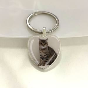 TEMU 1개 맞춤형 사진 키체인 - 하트 모양의 유리 표면 펜던트, 원형/정사각형 - 여성, 남성, 커플, 가족, 애완동물용 내구성 있는 메탈 키링 - 생일, 휴일, 기념일 선물 주얼리, 귀여운 키체인 액세서리|키링|키링부자재