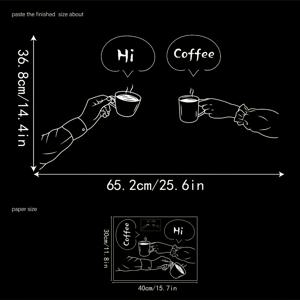 TEMU 현대 만화 커피 창문 스티커 - 양면, 비정형 모양, 정적 클링 PVC, 매트 핏, 2밀 두께, 카페 및 주방 유리 문 장식에 이상적, 카페 장식 | 재미있는 디자인 | PVC 스티커