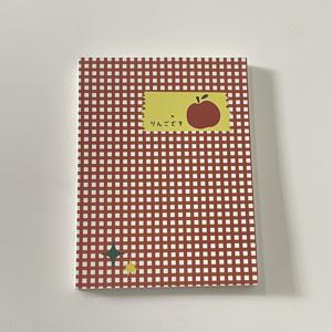 TEMU 귀여운 토마토 그리드 노트북, 휴대하기 쉬운 미니 빈칸 노트북, 일기장 및 회계용 적합
