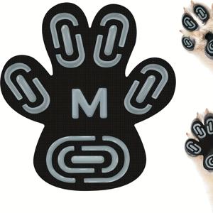 TEMU 24팩 강아지 발바닥 보호대 - 자가 접착식 미끄럼 방지 패드, 후크 앤 루프 클로저, 헤비듀티 블랙/화이트 (/) 소형, 중형, 대형 강아지용, 일회용 펫 신발 양말, 소형견용 신발, 개용 부츠, 개를 위한 신발