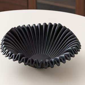 TEMU 1pc 현대 파도 모양 레진 장식 트레이 - 폴카 도트 디자인, 가정 및 사무실용 다기능 보관 그릇, 입구 테이블에 이상적, 크리스마스, 할로윈, 부활절, 한ук카, 추수감사절, 사무실 장식 트레이에 이상적, 클래식 스타일 | 디자인 | 레진 구조, 책상 장식|데스크테리어