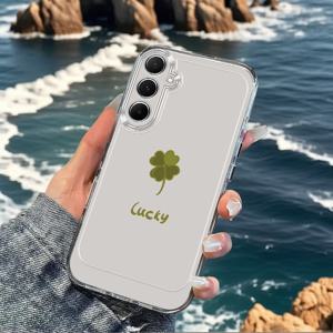 TEMU 삼성 갤럭시 A02 A03S A04 A05S A06 A13 A14 A15 A16 5G A21S A22 A23 A24 A25 A32 A34 A35 A50 A52 A53 A54 A55 A73 S21 울트라 S22 플러스 S23+ S24 FE S25와 호환되는 행운의 네잎 클로버 폰 케이스, 초박형, 충격 방지 TPU 소프트 쉘, 전체