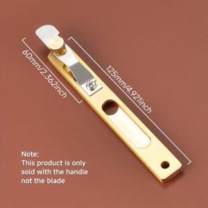 TEMU 수동 가죽 스트립 커터 - 측정 가이드 & 조절 가능한 칼날 포함, 헤비듀티 황동 핸들 절단 도구 - 벨트/스트랩, 가죽/종이/패브릭용 - 정밀 폭 위치 조정, DIY 도구 (전자 부품 없음)