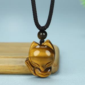 TEMU 천연 타이거 아이 스톤 남성용 펜던트 목걸이 - 스타일 무코팅 정통석, 일상 & 파티 주얼리 선물, 발렌타인데이, 성 패트릭 데이, 마르디 그라 - 연중 착용 가능