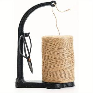 TEMU 2개 세트 심플 주철 와이어 와인더 + 가위 세트, 삼베 로프 링 포함, 실내외 정원 발코니 로프 홀더 스풀 장식, 수제 선물 포장 및 가드닝용, 재봉 공예 애호가를 위한 완벽한 선물