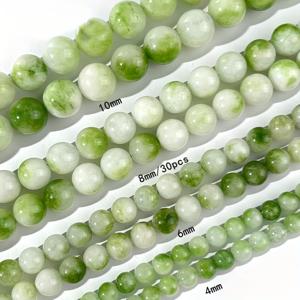 TEMU 고급 천연 페리도트 비즈 - DIY 주얼리 제작용, 4mm/6mm/8mm/10mm 사이즈, 팔찌·목걸이·귀걸이에 적합. 미광면 처리된 소재로 제작된 여성 및 비즈 선물 세트