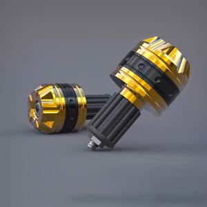 TEMU 모터사이클 핸들바어 엔드 캡 - 범용, 알루미늄 합금, 꽃무늬 디자인, 스타일리시한 라이더를 위한