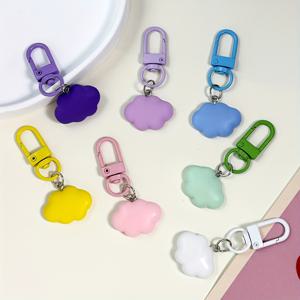TEMU 7pcs 귀여운 만화 구름 열쇠장 세트 - 강력한 ABS 레진 장식품, 합금 금속, 로스터 클래스, 가방 및 자동차 열쇠용 파스텔 컬러 - 재미있는 생일 선물 아이디어, 귀여운 열쇠장 액세서리, 가방 액세서리, 재미있는 디자인, 우수한 공예|키링부자재