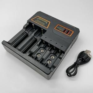 TEMU 1개 리튬 배터리 충전기, 18650 배터리 충전기, 3.7V 배터리 충전기, 리튬 이온 배터리 충전기, NiMH NiCd 배터리 충전기, 26650/21700/18650/18500/16340/14500, AA AAA, 9V NiMH NiCd 배터리용