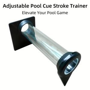 TEMU 조절 가능한 풀 큐 스트로크 트레이너 세트, 4.7인치 아크릴 파이프, 큐 스틱 정확도 및 안정성을 향상, 다각도 연습, 아름다운 및 내구성 있는 빌리어드 액세서리, 스누커, 9볼, 8볼 스킬 향상, 크리스마스 할로윈 아버지의 날 선물에 적합합니다.
