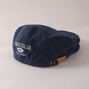 TEMU 1pc 빈티지 스타일의 해군 파란색 베레트 모자, 금색 버클 클로저 - 가벼우며, 결혼식 및 캐주얼한 옷에 적합한 조절 가능한 사이즈 - 폴리에스터, 손세탁 가능, 캐주얼한 옷 액세서리 | 빈티지 스트리트 스타일 | 조절 가능한 헤드기어