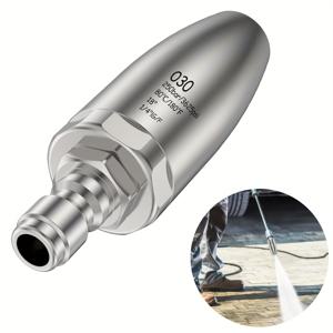 TEMU 금속 고압 터보 노즐, 압력 세척기용 - 조절 가능한 스프레이 패턴(0-40°), 3000 PSI, 1.2 GPM, 모든 압력 세척기용, 효율적인 청소 도구, 내구성 있는 금속 구조