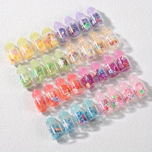 TEMU 10개 15x28mm 투명 유리 펜던트 + 컬러 플라스틱 스타 캡 & 컨페티 충전 - DIY 목걸이, 팔찌, 귀걸이, 키체인 제작용 액세서리 - 수제 장식품, 핸드메이드 키체인, 정교한 공예, 장식 술, 가벼운 펜던트, 창의적인 취미 활동을 위한 선물