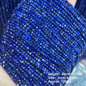 TEMU 2mm 3mm 천연 청금석 각진 큐브 비즈 | DIY 주얼리 만들기용 루즈 스페이서 비즈, 핸드메이드 팔찌 목걸이 반지 액세서리 | 9월 탄생석, 스타일, 가을 겨울 선물 추천|탄생석