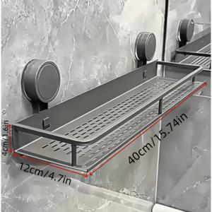 TEMU 공간 절약형 욕실 정리대 - 강력한 금속 화장실 위 선반, 모던 욕실 캐비닛 선반, 소형 욕실 및 호텔용 - 쉬운 설치, 현대적 디자인, 통풍 설계, 아파트 정리, 세련된 장식, 내구성 있는 구조, 호텔 필수품, 욕실 트레이