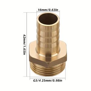 TEMU 고강도 황동 G3/4 파이프 어댑터 - NPT 나사형 커넥터 (3/4