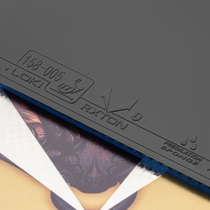 TEMU RXTON1 골든 핑퐁 패들, 스틱 블랙 고무 표면, 블루 하이 다이너시 퍼지, 강력하고 단단한 회전, 느리고 안정적인 , ITTF 인증은 전문 경쟁에 사용할 수 있습니다.