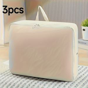 TEMU 3개 세트 압축 가능한 수납백, 공간절약 수납백, 휴대용 여행 수납백, 대용량 수납 큐브, 지퍼 잠금, 여행용품, 선물용, 포장 솔루션,짐 정리함,가벼운 가방,컴팩트 디자인,강화된 솔기,찢김 방지 소재,의류 보관,압축 백,자주 여행하는 사람들