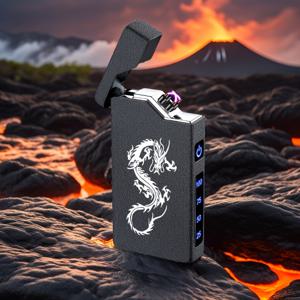 TEMU USB 전기 플라즈마 라이터 - 고속 충전, 내구성 강한 금속 구조, LED 점화 기능, USB/배터리 동작 가능 - 캔들, 불꽃놀이, 바베큐, 캠핑용 - 남성을 위한 이상적인 선물, 야외 및 일상 사용 - 리튬 폴리머 배터리 포함, 재충전식 라이터