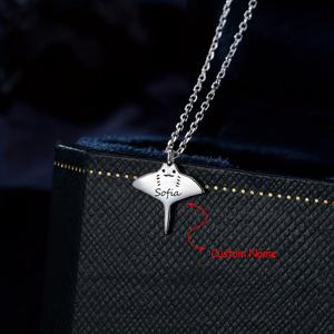 TEMU 개인화 가능한 마탄 레이 펜던트 목걸이 - 여성 및 남성을 위한 귀여운 해양 동물 보석, 304L 304L 스테인레스 스틸, 개인 이름 옵션을 포함한 세련된 디자인, 캐주얼한 의상이나 휴가에 이상적인 휴가 액세서리 | 세련된 목걸이 | 내구성 있는 보석, 라임 에이드 보석