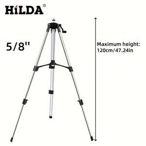 TEMU HILDA 1.2m 확장 및 접이식 전문 알루미늄 합금 레이저 트립오드 - 자체 수평화 5/8