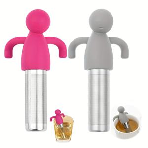 TEMU 2개 세트 스테인리스 티 인퓨저 - 미세 메쉬 & 내열 실리콘 핸들, 컵/머그용 잎차 사용 가능