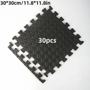 TEMU 30pcs 잎 무늬 피트니스 장비 매트, 충격 흡수 및 소음 방지 홈 체육관 카펫, 추가 두꺼운 충격 흡수 운동 매트, 미끄럼 방지 및 조용한 연결형 피트니스 장비 특수 바닥 매트, 바닥 보호를 위한 가정용 상업용 체육관 카펫